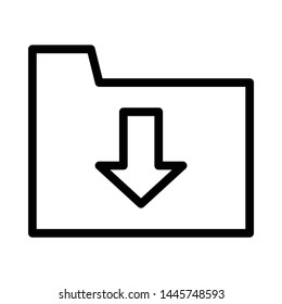 download folder icon. flat illustration of download folder vector icon for web, pattern, design, etc.