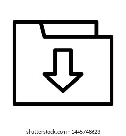 download folder icon. flat illustration of download folder vector icon for web, pattern, design, etc.