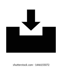 download folder icon. flat illustration of download folder vector icon for web, pattern, design, etc.