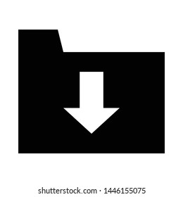 download folder icon. flat illustration of download folder vector icon for web, pattern, design, etc.