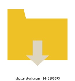 download folder icon. flat illustration of download folder vector icon for web, pattern, design, etc.