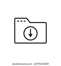 Icono de carpeta de Descarga Ideal para almacenamiento digital y gestión de archivos