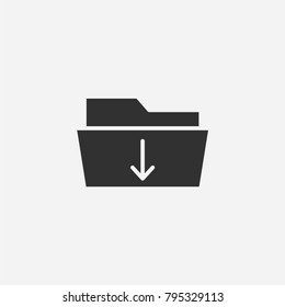 Download folder icon illustration isolated vector sign symbol