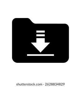 Download Folder icon. Vector image