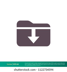 Download Folder Icon Vector Logo Template Illustration Design. Vector EPS 10.