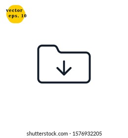 Download Folder Icon Vector Logo Design Template