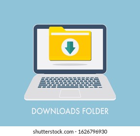 Download folder Icons. Vector folder desktop computer