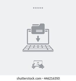 Download folder - Minimal flat icon