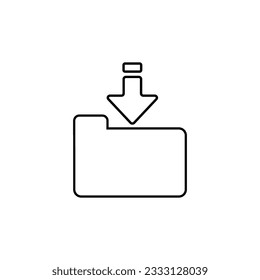 Descargar Carpeta En Fondo Blanco Para Diseño Gráfico Y Web. Signo vectorial simple. Símbolo de concepto de Internet para botón de sitio web o aplicación móvil