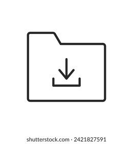 Download folder. Simple vector icon.