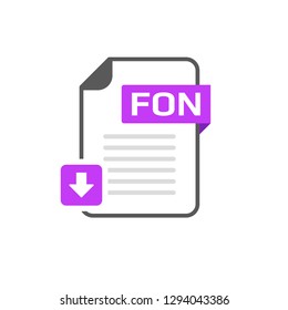 Download FON file format, extension icon. Vector icon