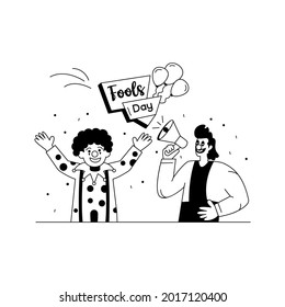 Download april’s fool celebrations in an editable design, funny clown