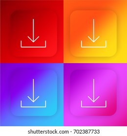 Download four color gradient app icon set