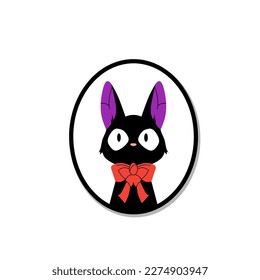 Download free vector black cat cute