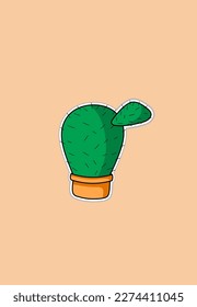 Download free vector of cactus pot