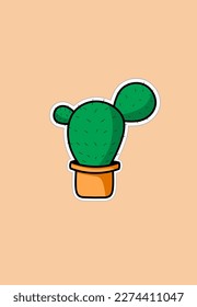 Download free vector of cactus pot