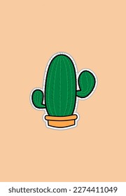Download free vector of cactus pot