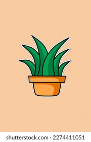 Download free vector of cactus pot