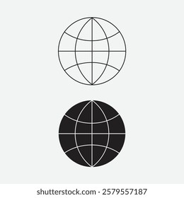 Download a free vector set of globe icons for web, print, and digital projects. Perfect for maps, navigation, travel, and global business designs.