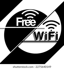 Download free wifi marker sticker background template 