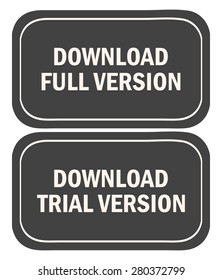 Download Full Version and Download Trial Version Grey Software Buttons, Vector Illustration. 
