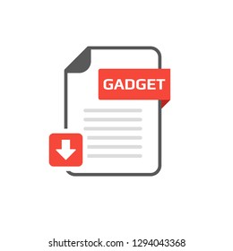 Download GADGET file format, extension icon. Vector icon
