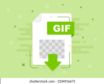 Download GIF Button. Downloading Document Concept. File with GIF Label and  Down Arrow Sign. Vector Illustration. Stock Vector - Illustration of file,  extension: 125625872