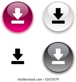 Download glossy round vector buttons.