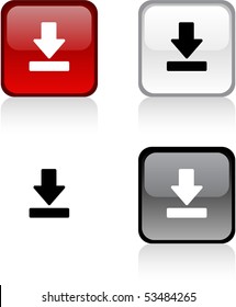 Download glossy square vibrant buttons.