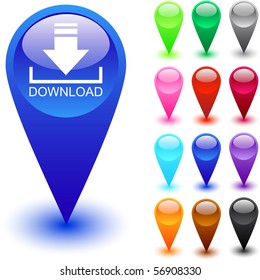 Descargar botones web brillantes.