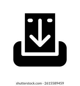 download glyph icon. Strong and solid vector icon for websites, mobile interfaces, presentations, and visual branding. High quality and easy to edit.