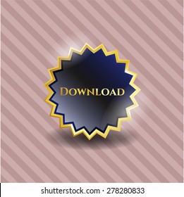 Download gold shiny badge