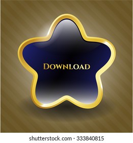 Download gold shiny badge