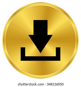 Download - gold vector icon
