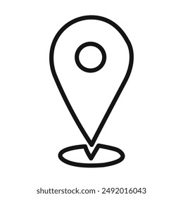 Download GPS map location icon linear graphics set vector