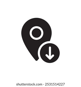 Download GPS map location icon web design in vector