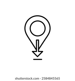 Download GPS map location icon Thin line art isolated