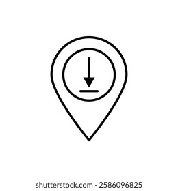 Download GPS map location icon Flat fill set collection