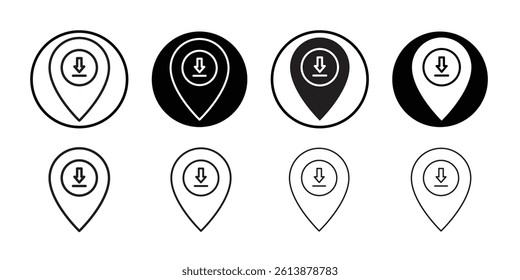 Download GPS map location icon Isolated flat vector in outline
