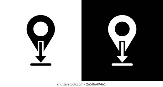 Download GPS map location icon Isolated flat vector in outline