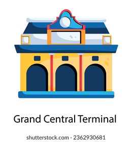 Download grand central terminal flat icon 