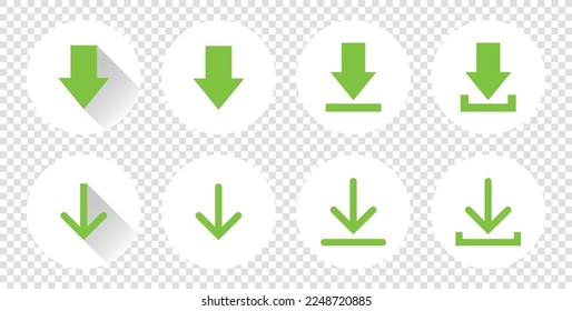 Descargar vector de icono verde. Establecer icono