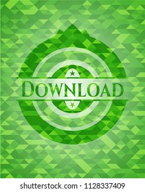 Download green mosaic emblem