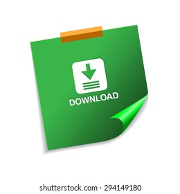Download Green Sticky Notes Vector Web Icon