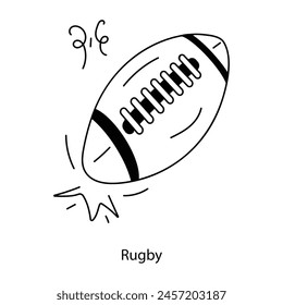 Descarga dibujada a mano icono del rugby