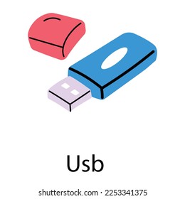 Descargar icono dibujado a mano de usb 