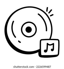 Download handy doodle icon of song CD 