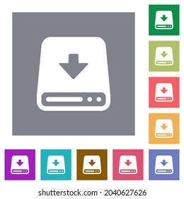 Descargar en disco duro iconos planos en fondos cuadrados de color simples