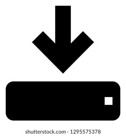 Download To Hard Drive Vector Icon