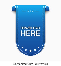 Download Here Blue Vector Icon Design